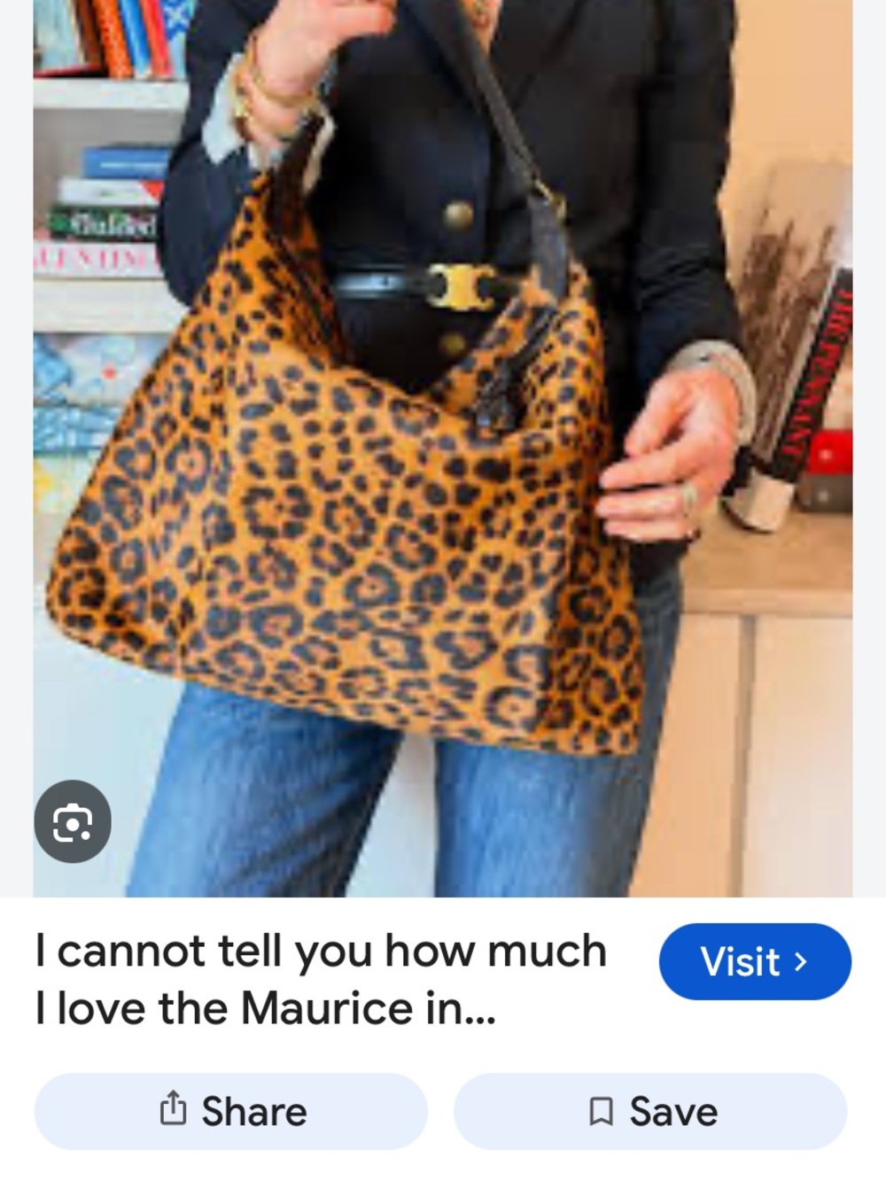 WANTED‼️‼️ PARKER THATCH MAURICE HOBO IN LEOPARD HAIR‼️‼️ LARGE‼️